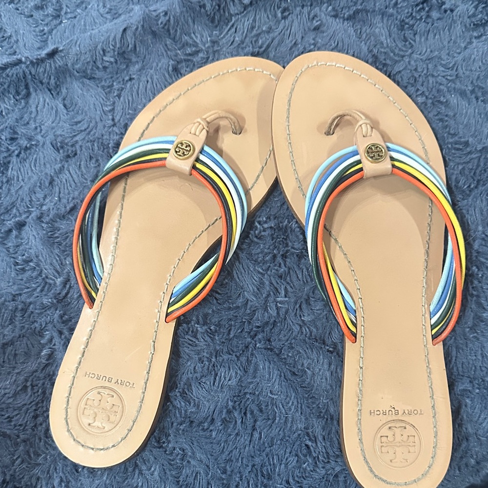 Tory Burch Women's Striped Sandals - Multicolor